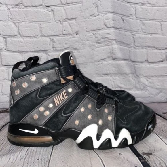 Nike Air Max2 CB 94 Men\'s Size 9.5 Black Gray Denim Suede Sneakers (305440-004)